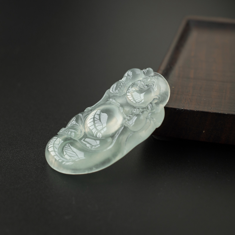 缅甸冰种翡翠逍遥佛吊坠-红掌柜