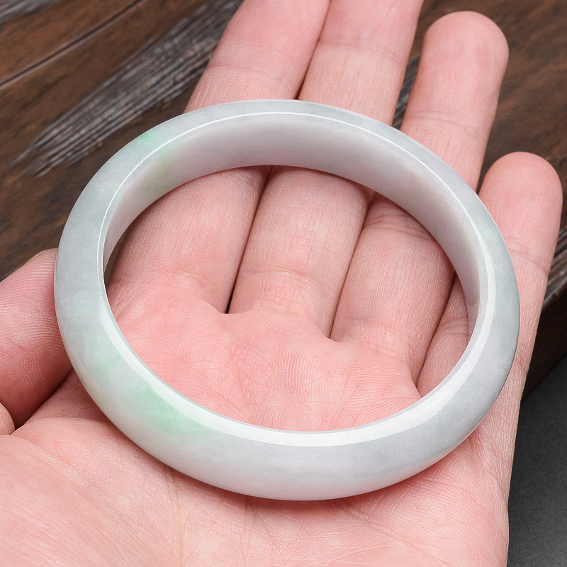 缅甸A货翡翠手镯-红掌柜珠宝