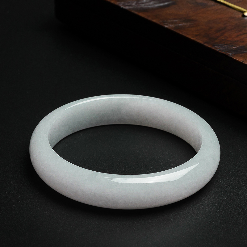 缅甸糯种翡翠手镯-红掌柜珠宝