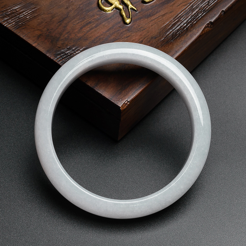 缅甸糯种翡翠手镯-红掌柜珠宝