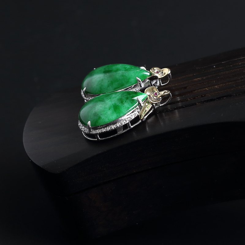 翡翠耳钉 - 红掌柜