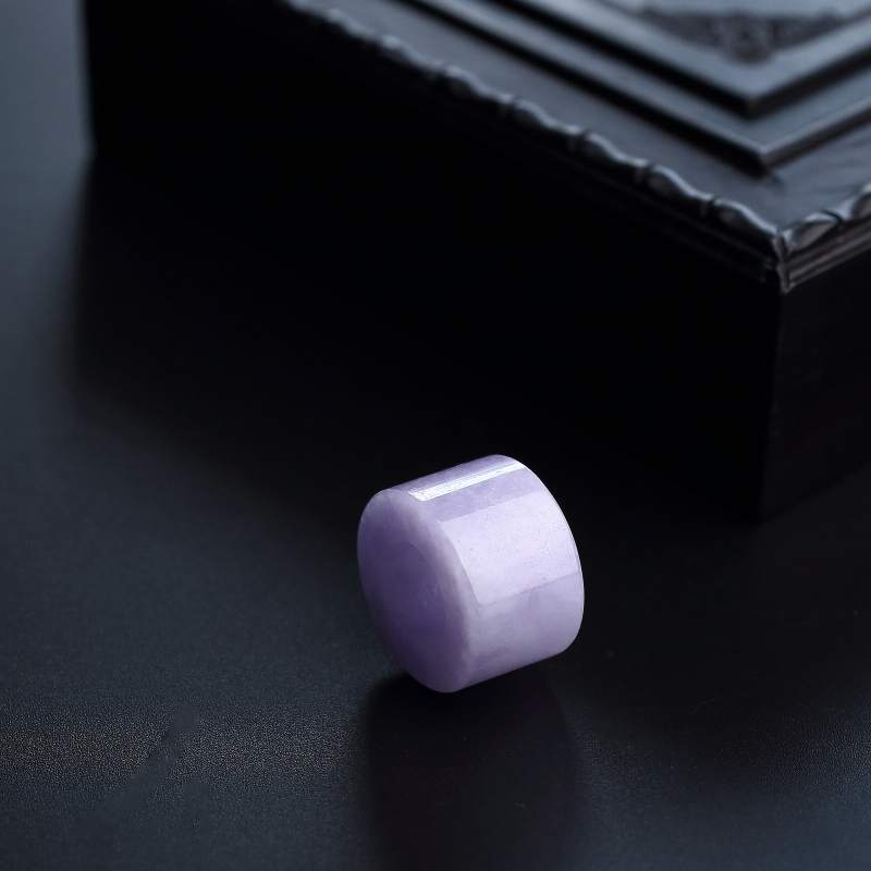 天然糯种紫罗兰翡翠路路通吊坠-红掌柜