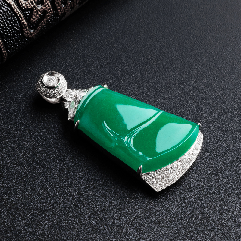 翡翠竹节吊坠 - 红掌柜珠宝