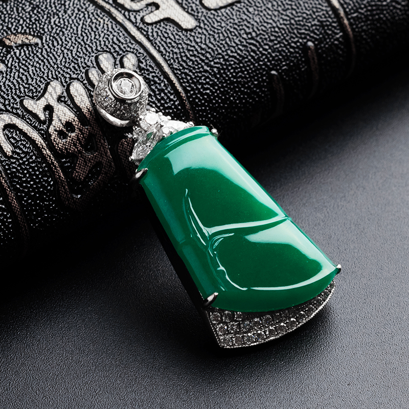 糯种翡翠竹节 - 红掌柜珠宝