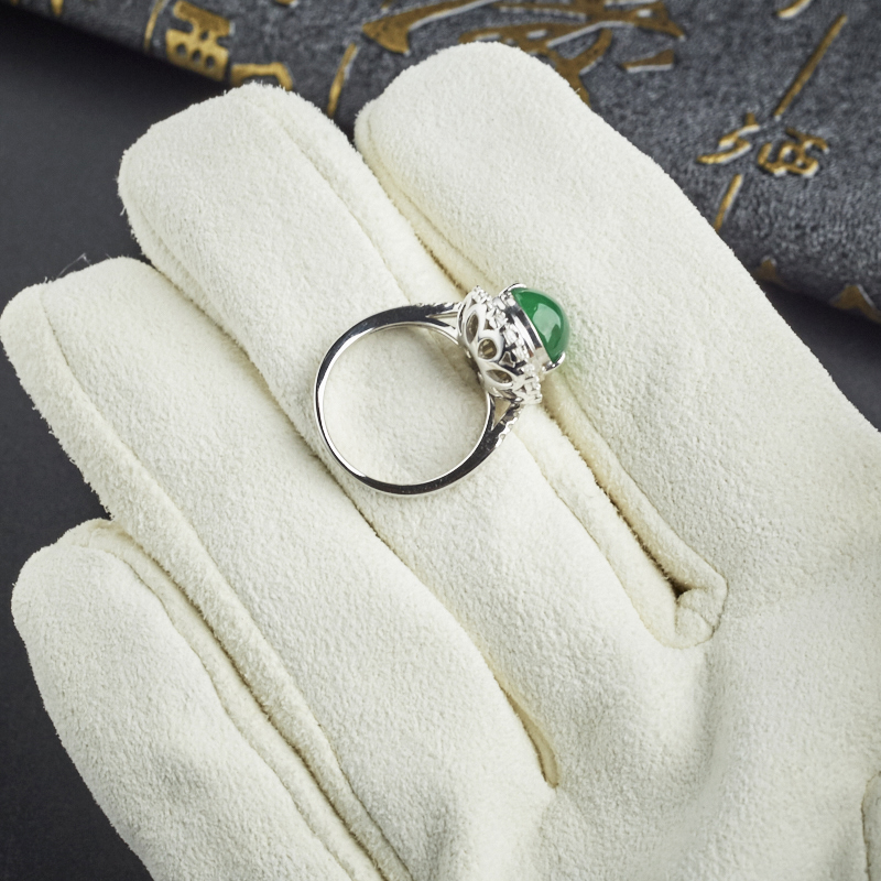 冰糯种翠色戒指-红掌柜珠宝