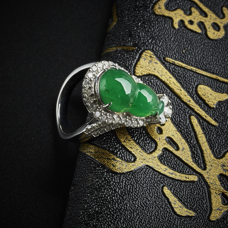 翡翠冰糯种戒指-红掌柜珠宝