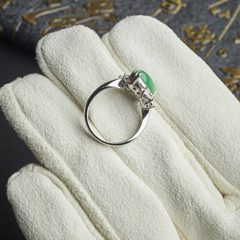 缅甸翡翠戒指-红掌柜珠宝