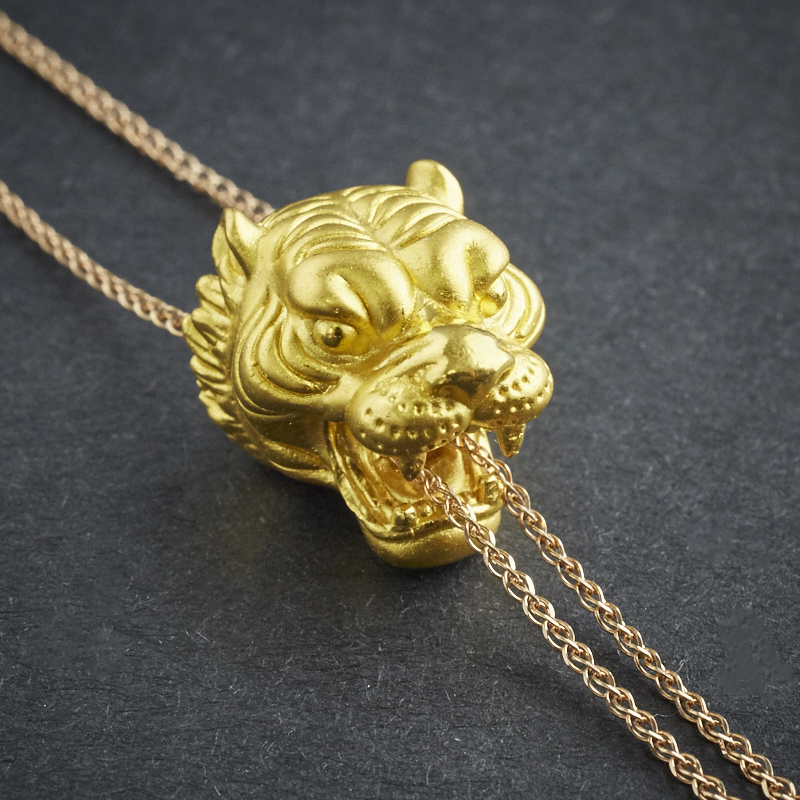 翡翠虎头平安扣套链-红掌柜珠宝