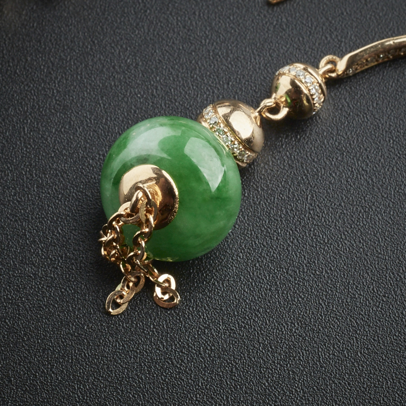 糯种翡翠耳环 - 红掌柜珠宝