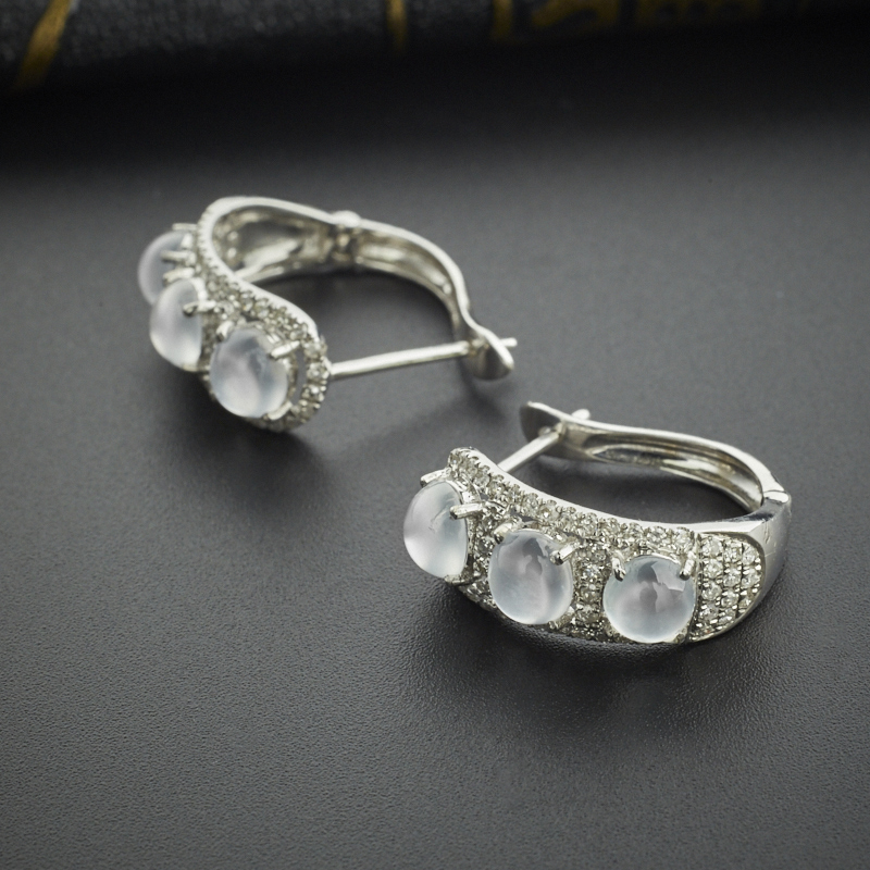 蛋面耳坠 - 红掌柜珠宝