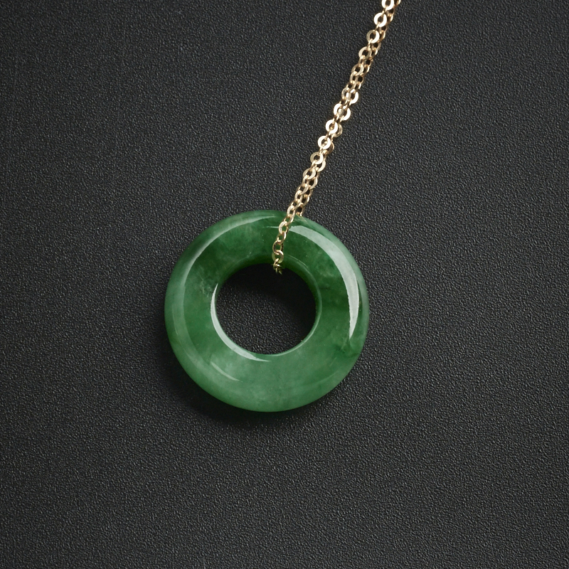 翡翠平安扣吊坠-红掌柜珠宝