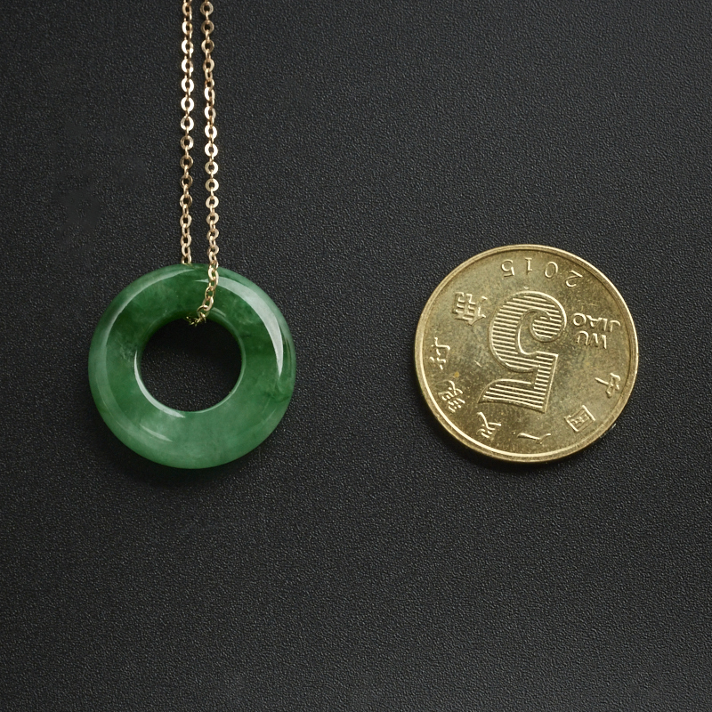 翡翠平安扣吊坠-红掌柜珠宝