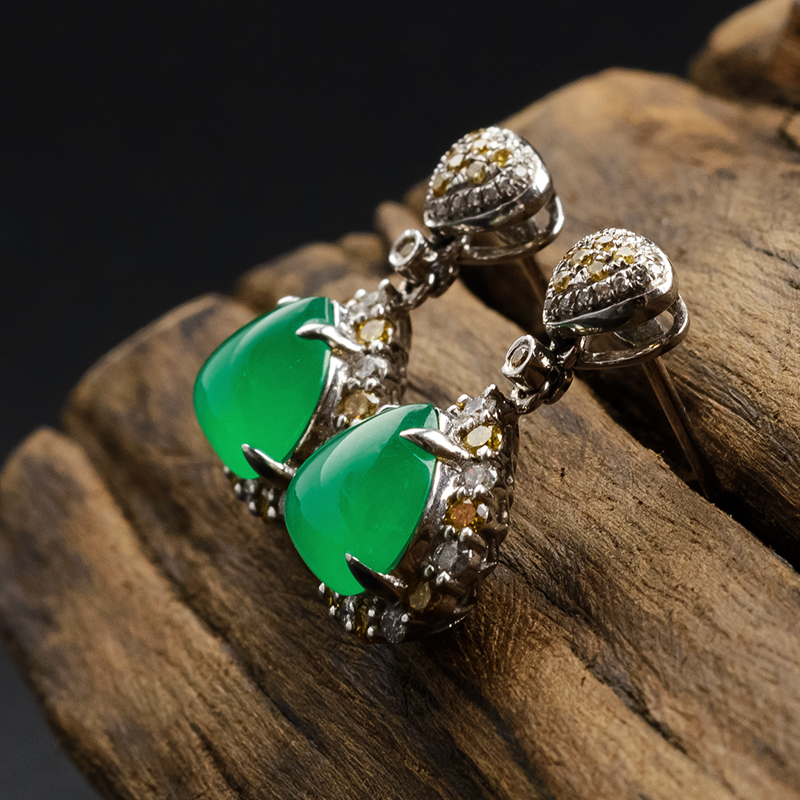 翡翠耳坠 - 红掌柜