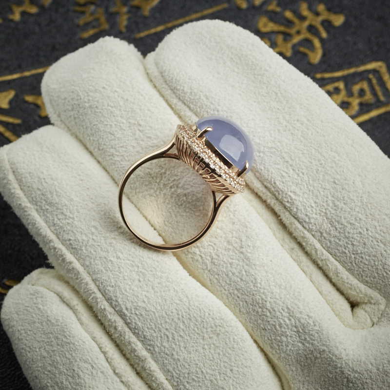 缅甸翡翠紫罗兰戒指 - 红掌柜珠宝