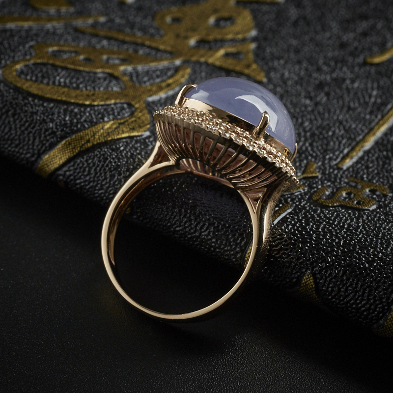 翡翠紫罗兰戒指 - 红掌柜珠宝