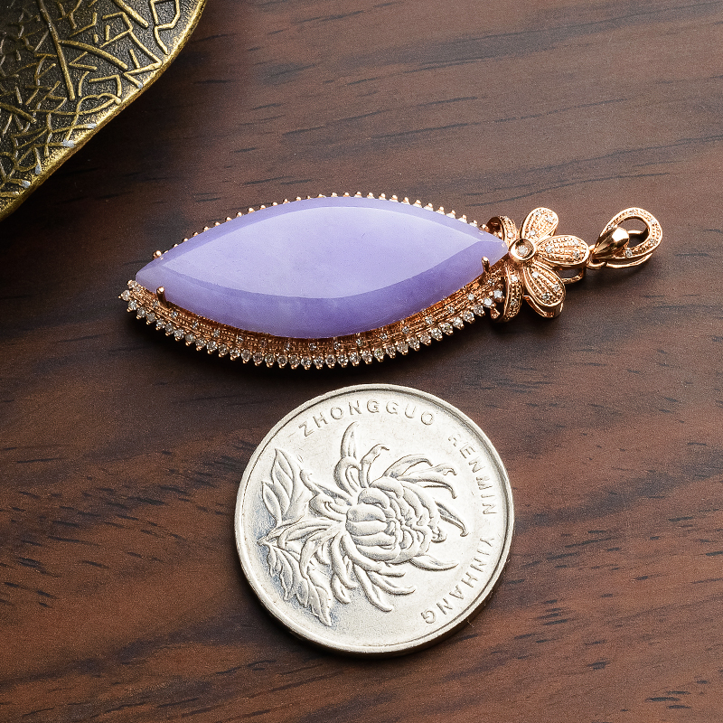 翡翠紫罗兰吊坠 - 红掌柜珠宝