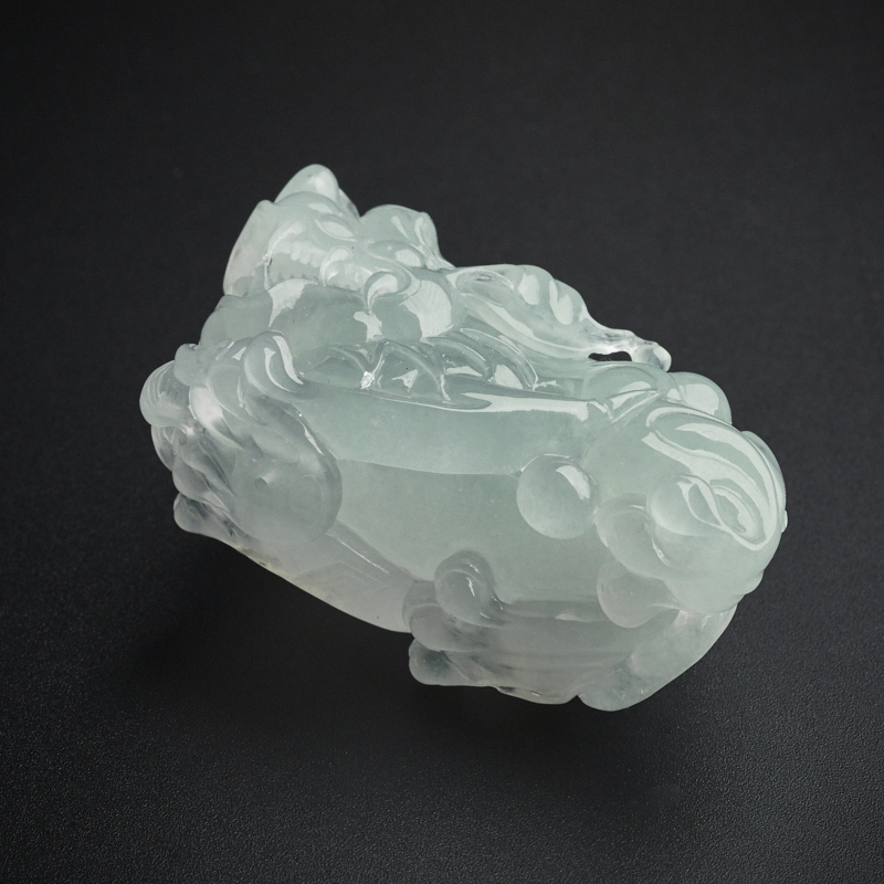 冰糯种翡翠貔貅摆件 - 红掌柜珠宝