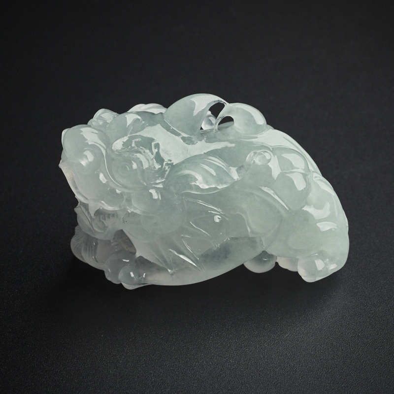 冰糯种翡翠貔貅摆件 - 红掌柜珠宝