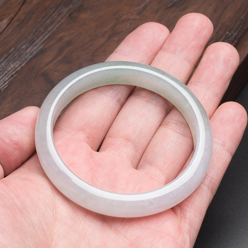 糯冰种浅绿翡翠手镯 - 红掌柜珠宝