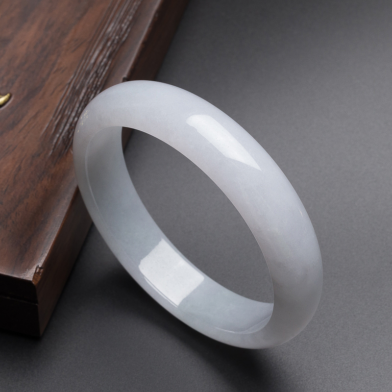 细糯种淡紫翡翠手镯-红掌柜珠宝