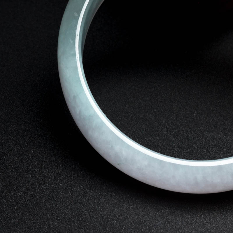 糯冰种淡春色翡翠手镯 - 红掌柜珠宝