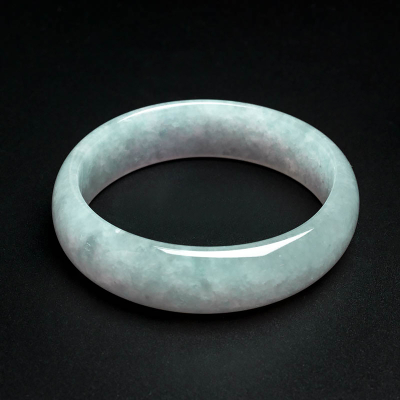 冰糯种淡春色翡翠手镯 - 红掌柜珠宝