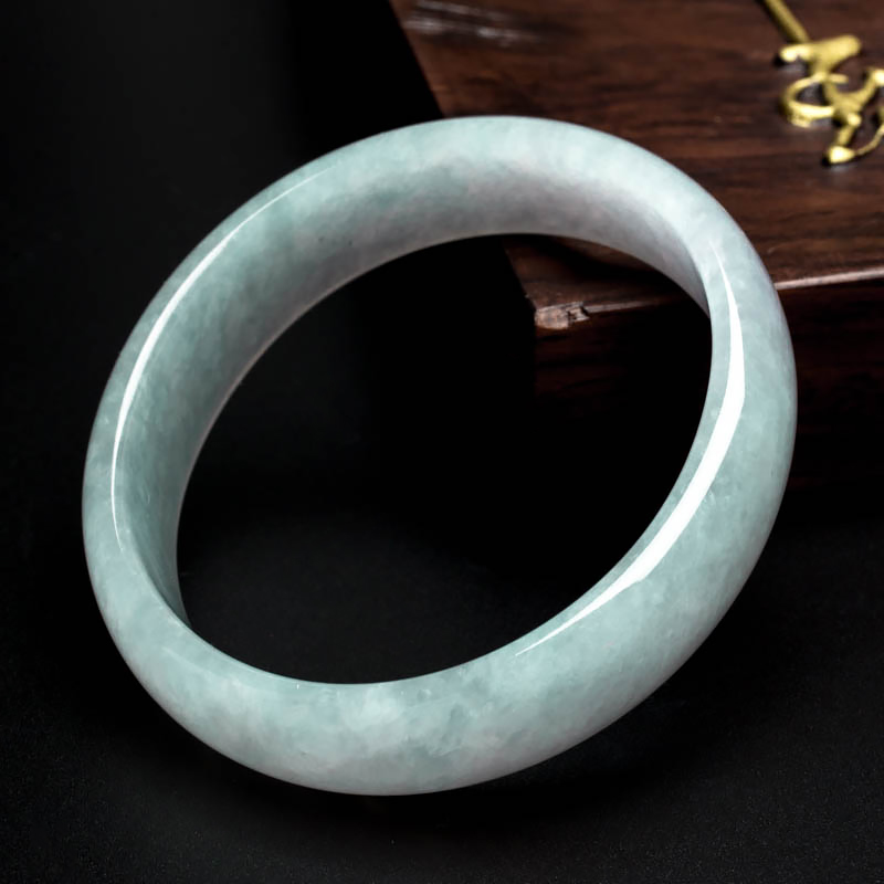 冰糯种淡春色翡翠手镯 - 红掌柜珠宝