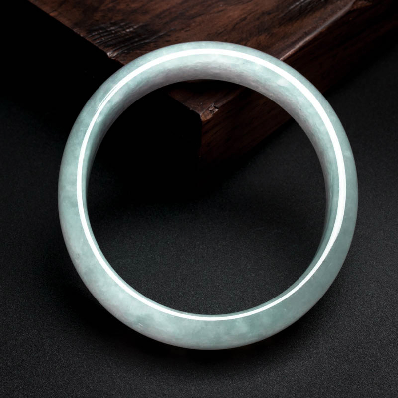 冰糯种淡春色翡翠手镯 - 红掌柜珠宝