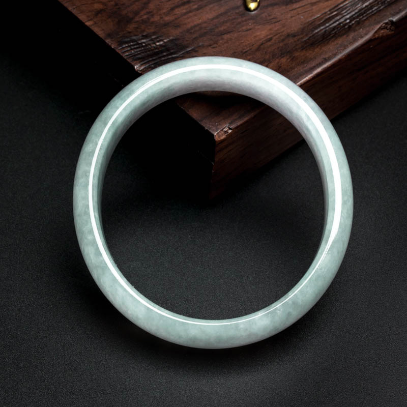 冰糯种淡春色翡翠手镯 - 红掌柜珠宝