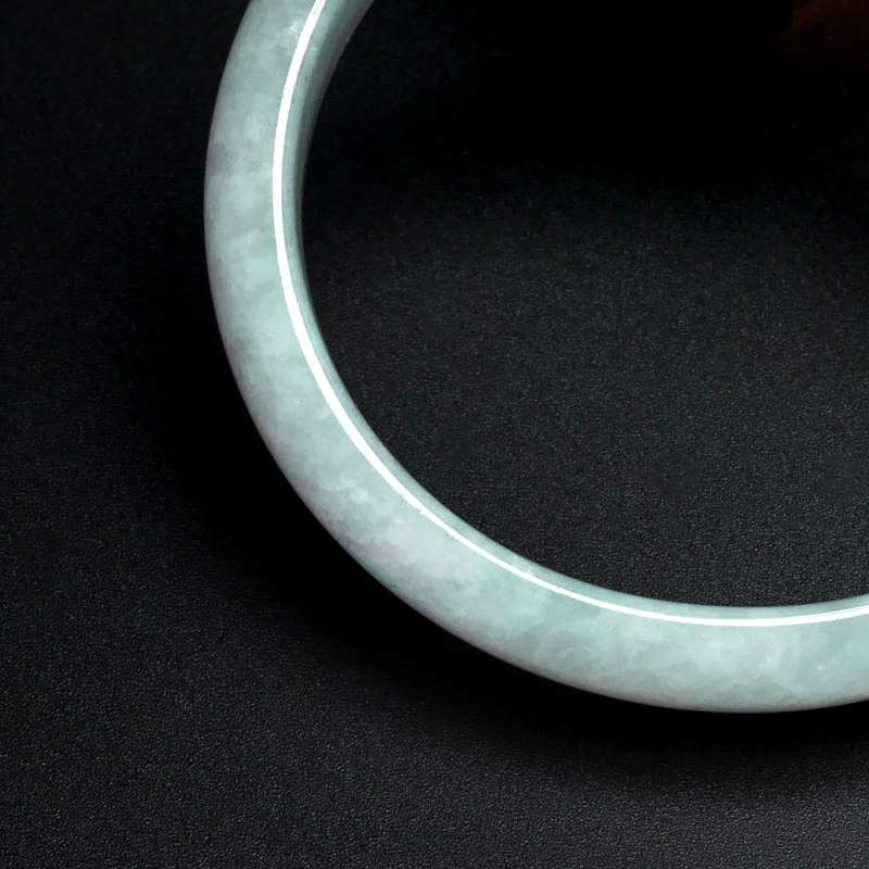 冰糯种淡春色翡翠手镯 - 红掌柜珠宝