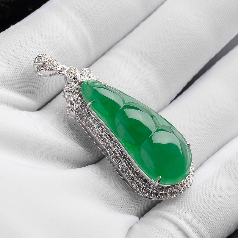 冰种满绿翡翠-红掌柜珠宝