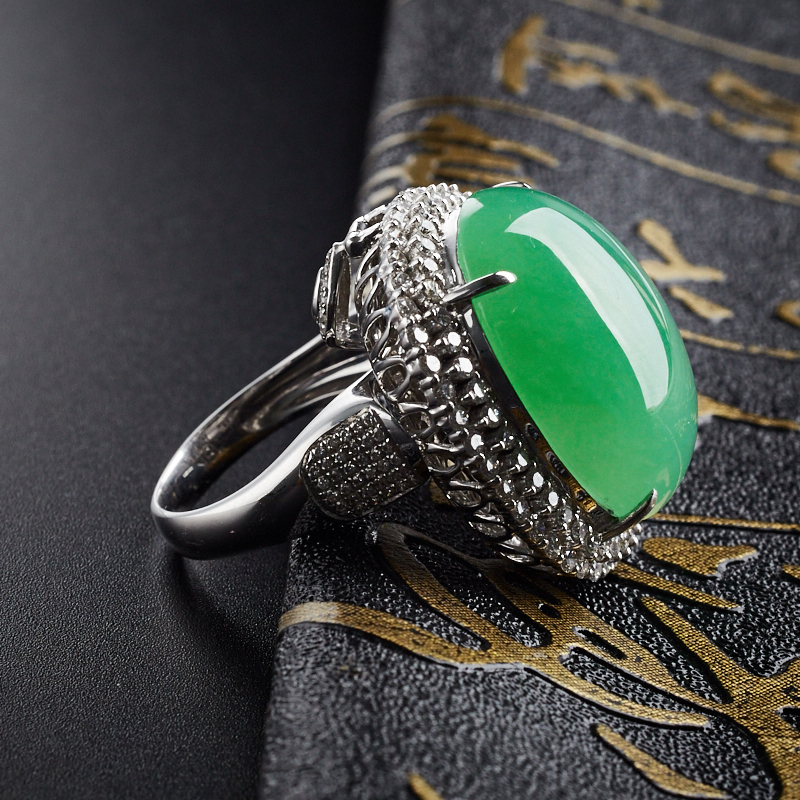 天然翡翠戒指-红掌柜珠宝