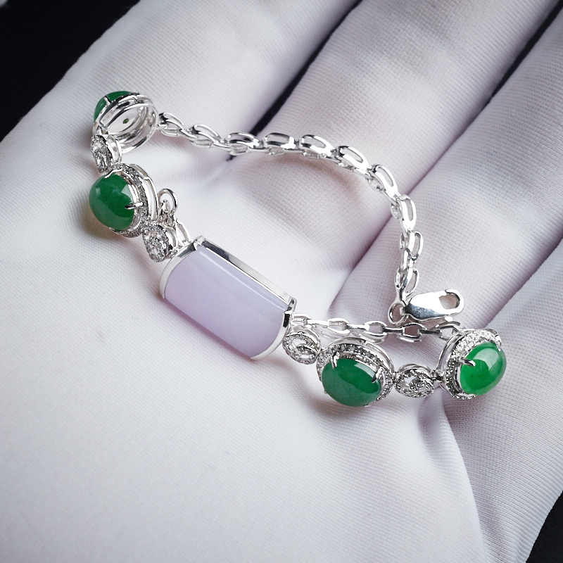 天然翡翠手链-红掌柜珠宝