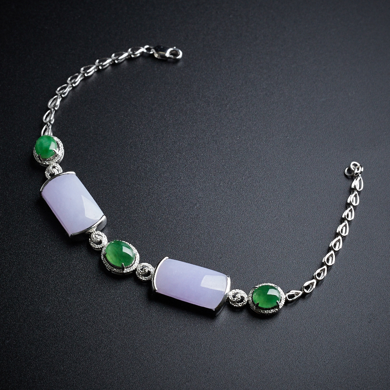 冰糯种翡翠手链-红掌柜珠宝