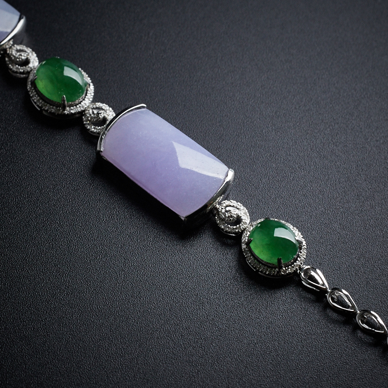 天然冰糯种翡翠手链-红掌柜珠宝