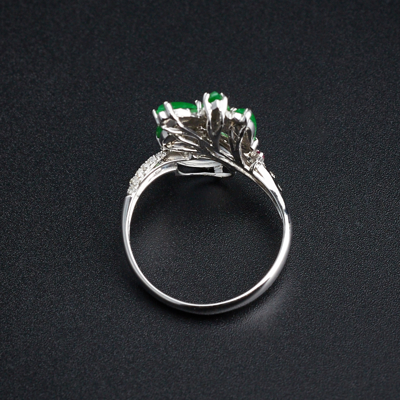 冰种阳绿戒指-红掌柜珠宝