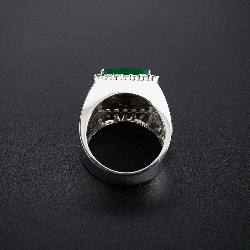 翡翠方形戒指-红掌柜珠宝