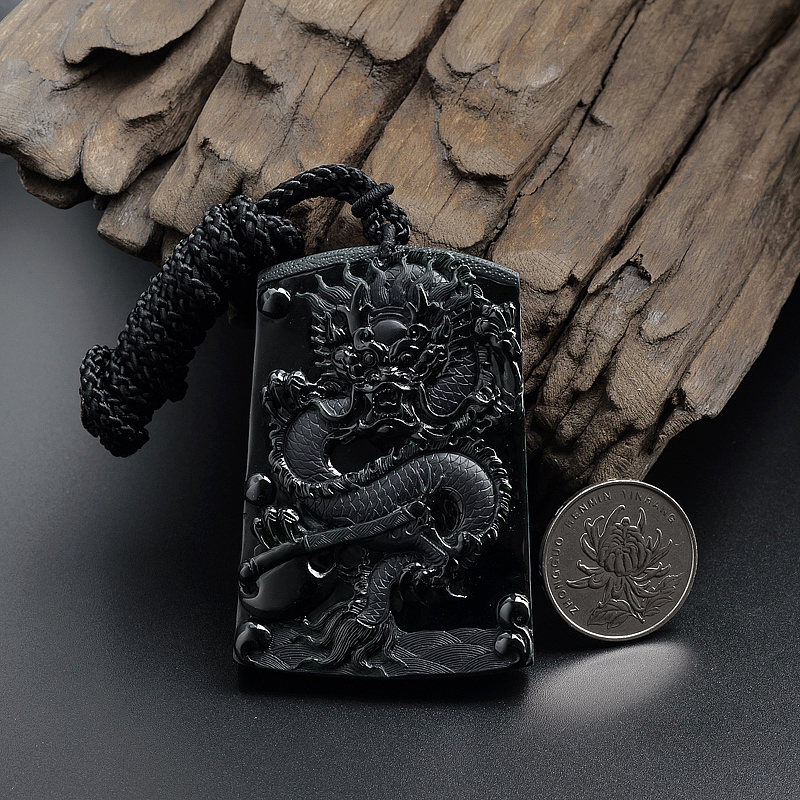 糯种墨翠翡翠吊坠-红掌柜