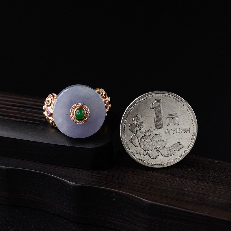 紫罗兰翡翠戒指-红掌柜