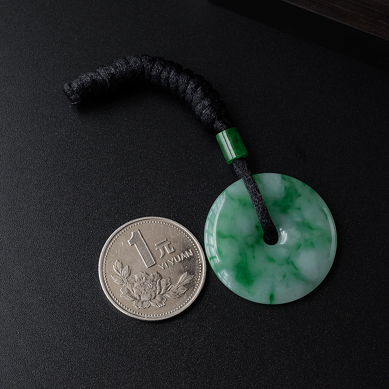 糯种翡翠平安扣吊坠-红掌柜