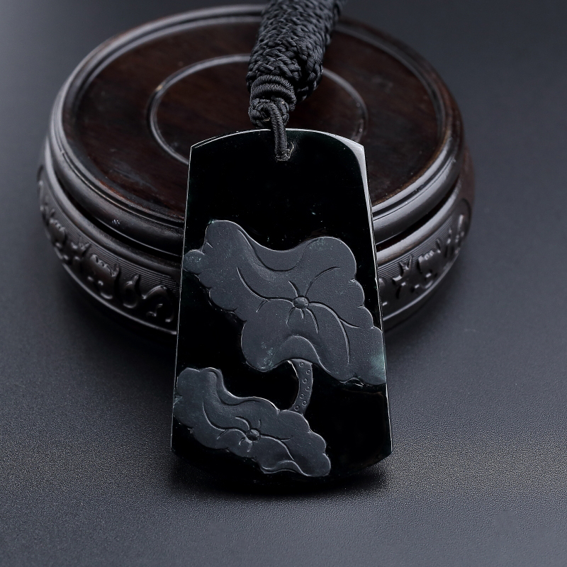 缅甸天然墨翠弥勒佛吊坠-红掌柜