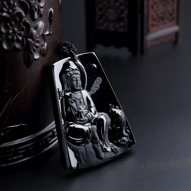 冰糯种墨翠-红掌柜