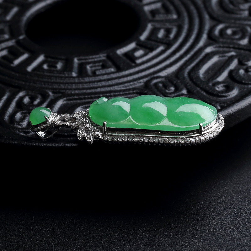 糯种翡翠福豆-红掌柜