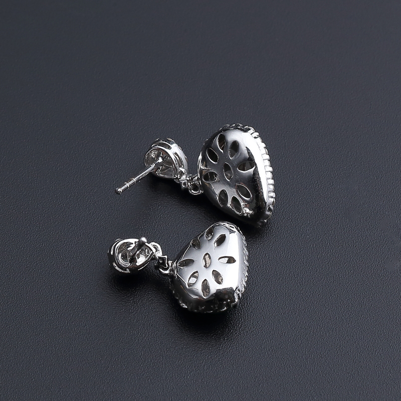 冰糯种翡翠耳钉-红掌柜