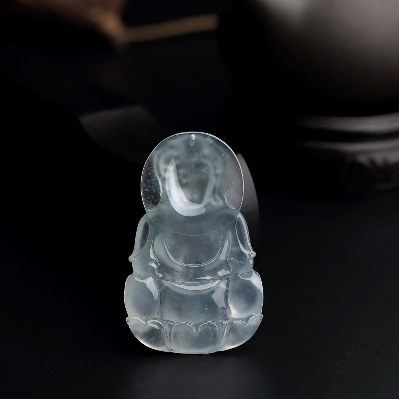 翡翠观音吊坠-红掌柜