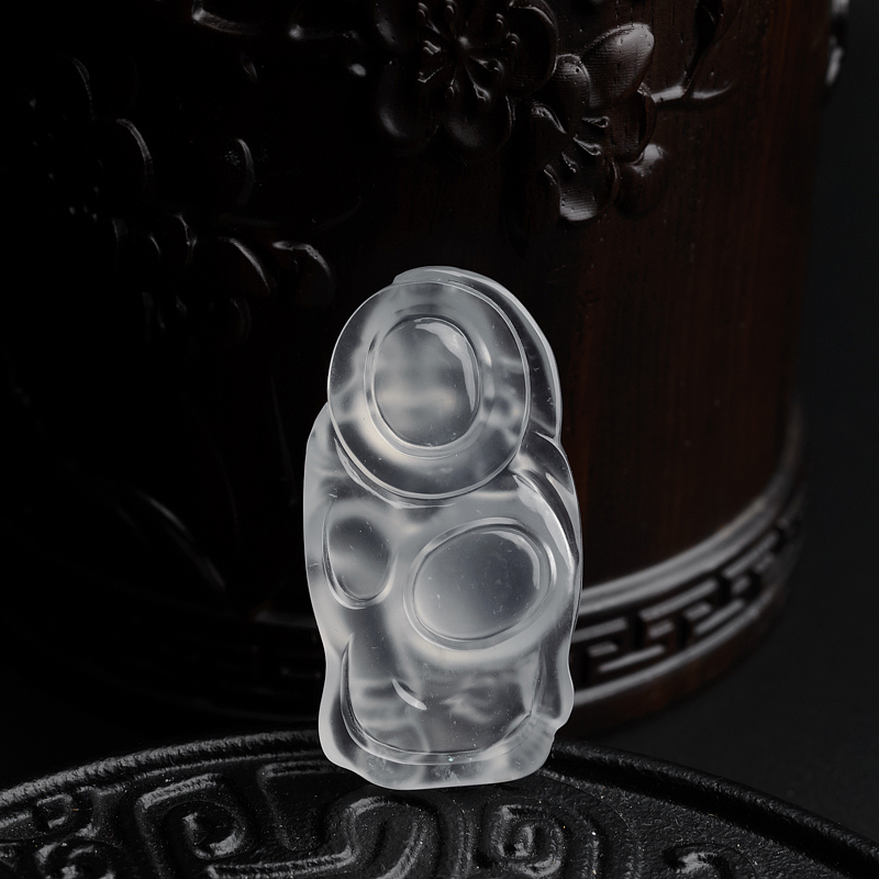 缅甸天然翡翠弥勒佛吊坠-红掌柜