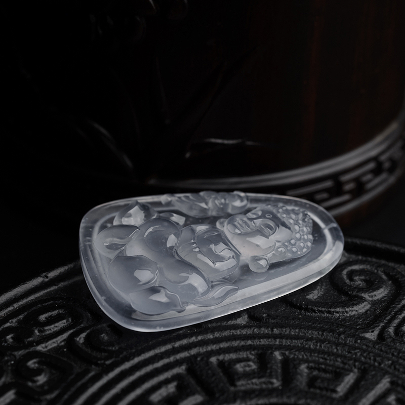 缅甸木那种翡翠宝宝佛吊坠-红掌柜