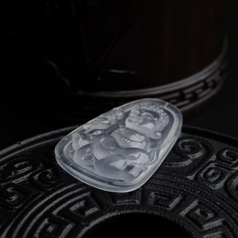 木那种翡翠宝宝佛吊坠-红掌柜