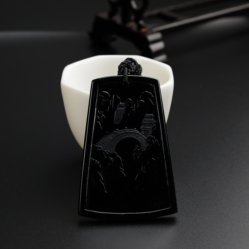 缅甸天然冰糯种翡翠观音吊坠-红掌柜