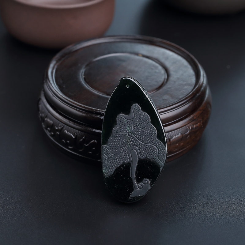 缅甸天然墨翠宝宝佛吊坠-红掌柜